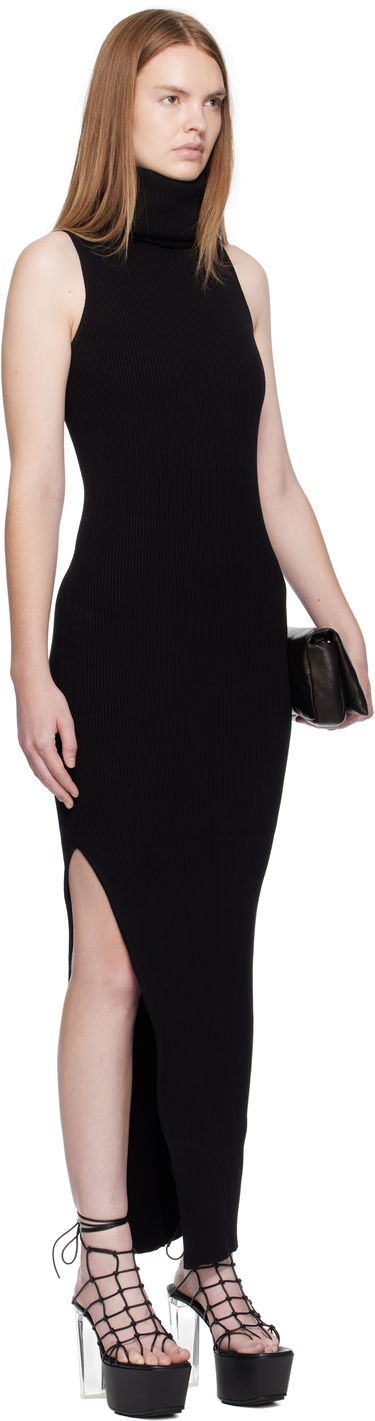 Pокля Rick Owens Concordians Ribbed Tube Maxi Dress Черно | RP02E4661 RIBVI, 1