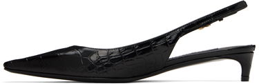 Кецове и обувки Dolce & Gabbana Calfskin Slingback Heels Черно | CG0804 A5491, 2