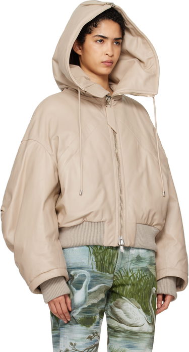Яке бомбър The Attico The Attico Padded Leather Bomber Jacket Бежово | 250WCB00062 LBT128AA, 3