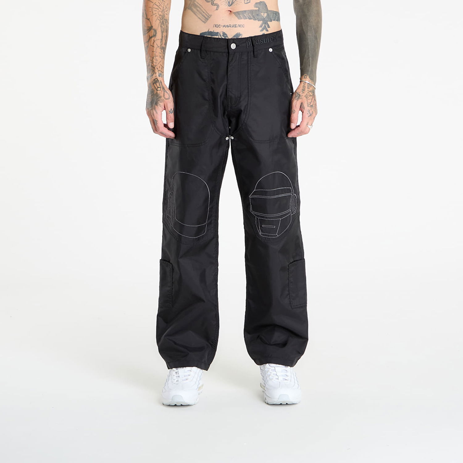 Панталони Pleasures PLEASURES Daft Club Helmets Nylon Work Pants Черно | P25DP009-BLACK, 0
