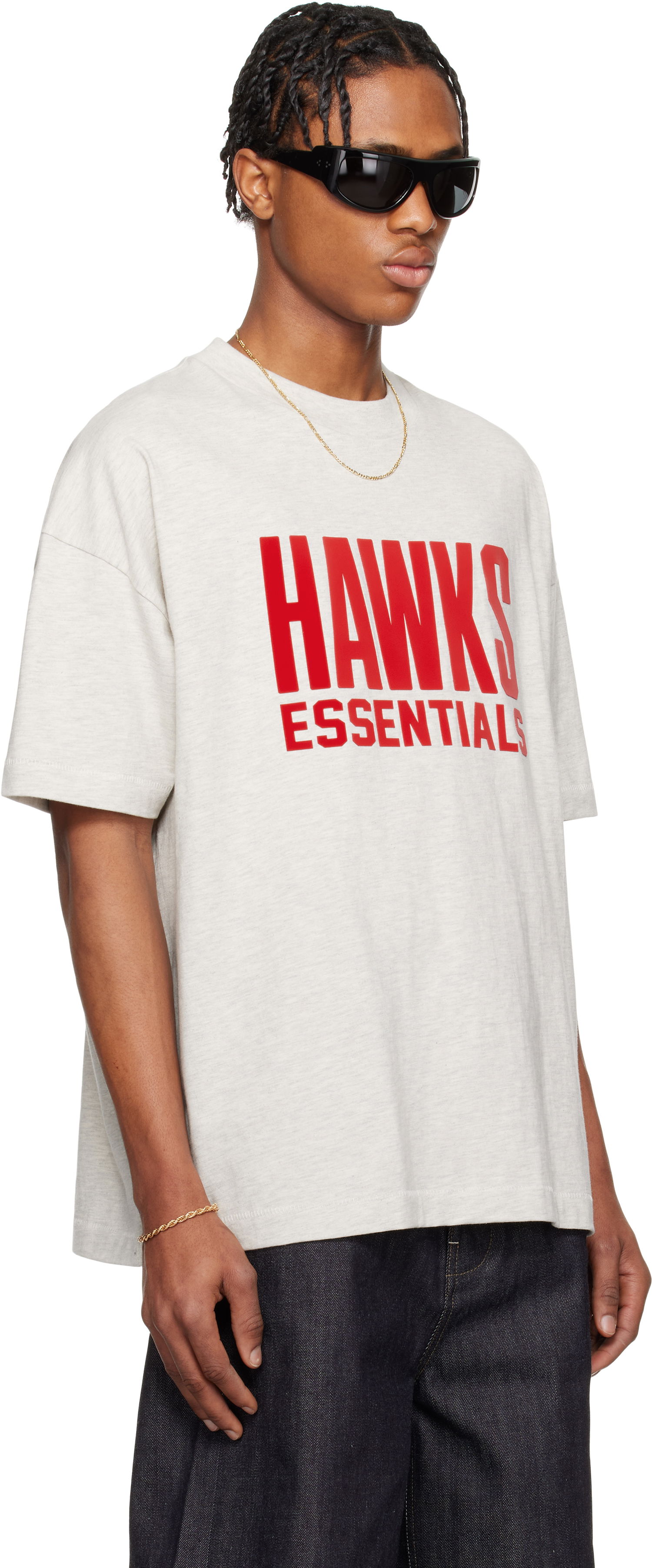 Тениска Fear of God Fear of God ESSENTIALS NBA Hawks Short Sleeve T-Shirt Сиво | 125AL244109F, 1