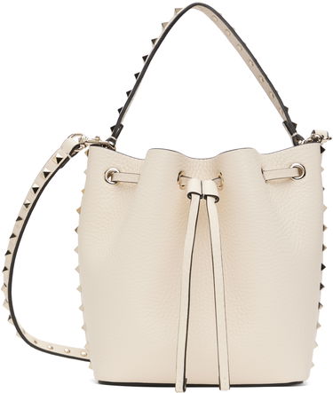 Дамска чанта Valentino Valentino Garavani Rockstud Grainy Calfskin Bucket Bag Бежово | 6W2B0L31VSF, 0