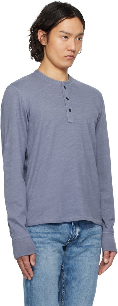 Тениска rag & bone Rag & Bone Classic Flame Henley Зелено | MBC22FT037TL37, 4