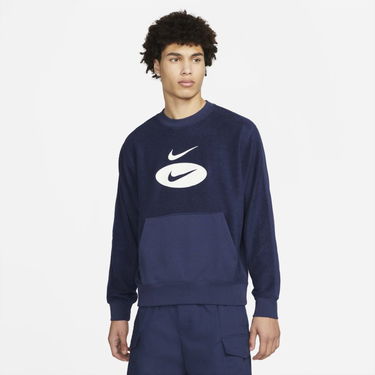 Суитчър Nike Sportswear Swoosh League French Terry Crew Синьо | DM5464-410, 0