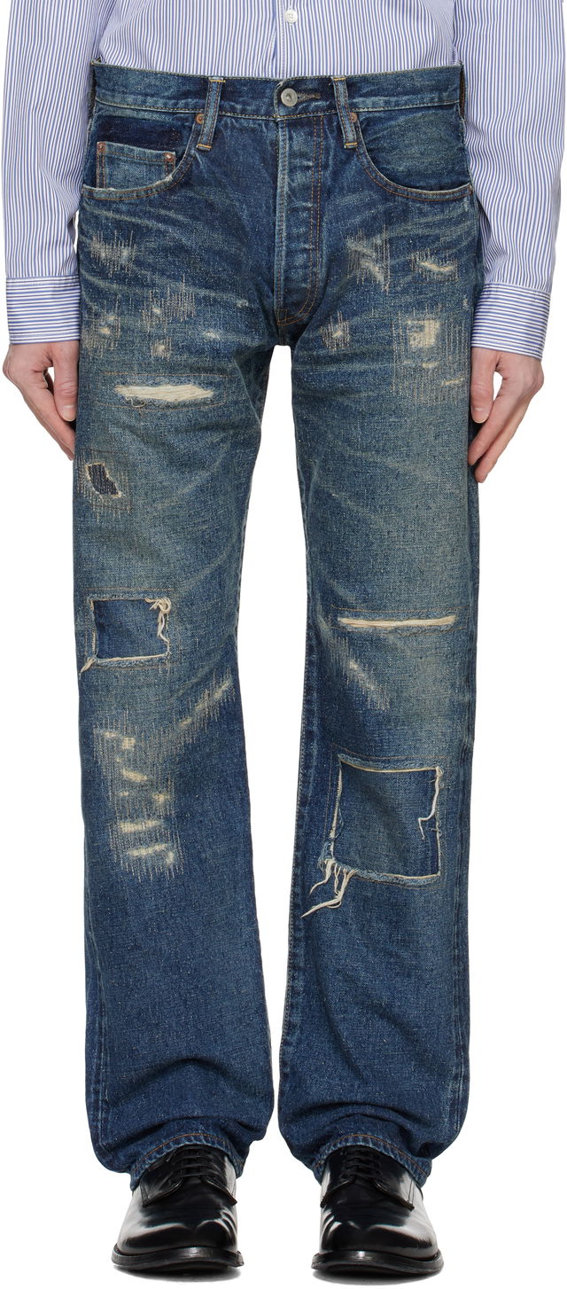 Distressed Denim Jeans