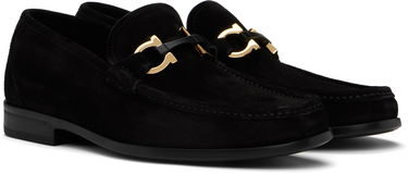 Кецове и обувки FERRAGAMO Salvatore Ferragamo Gancini Ornament Suede Loafers Черно | 778758, 3