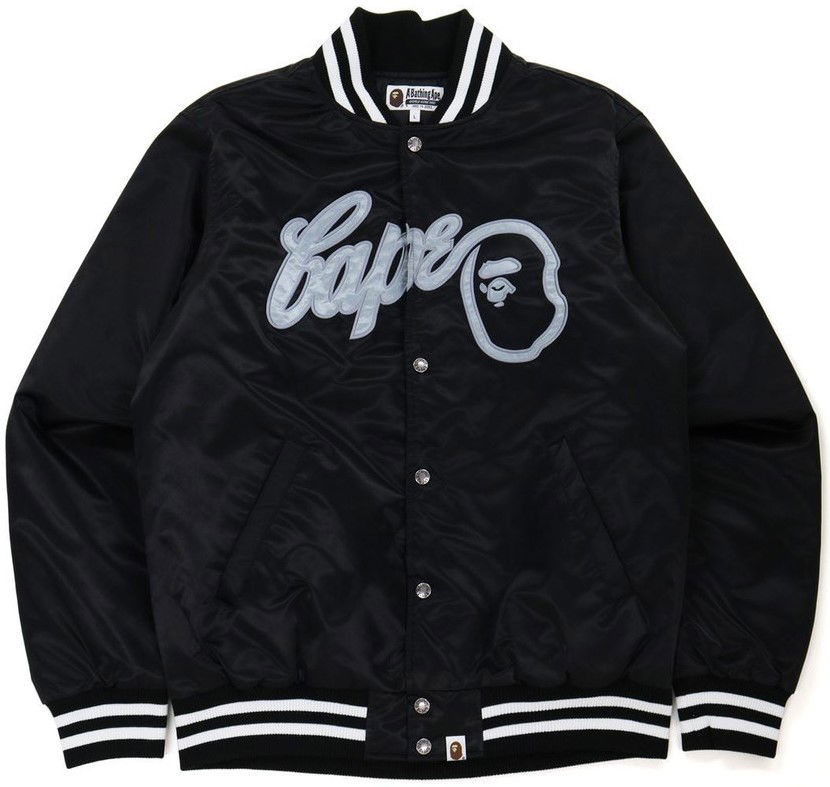 Яке BAPE Baseball Jacket Черно | 0ZXJKM140002H, 0