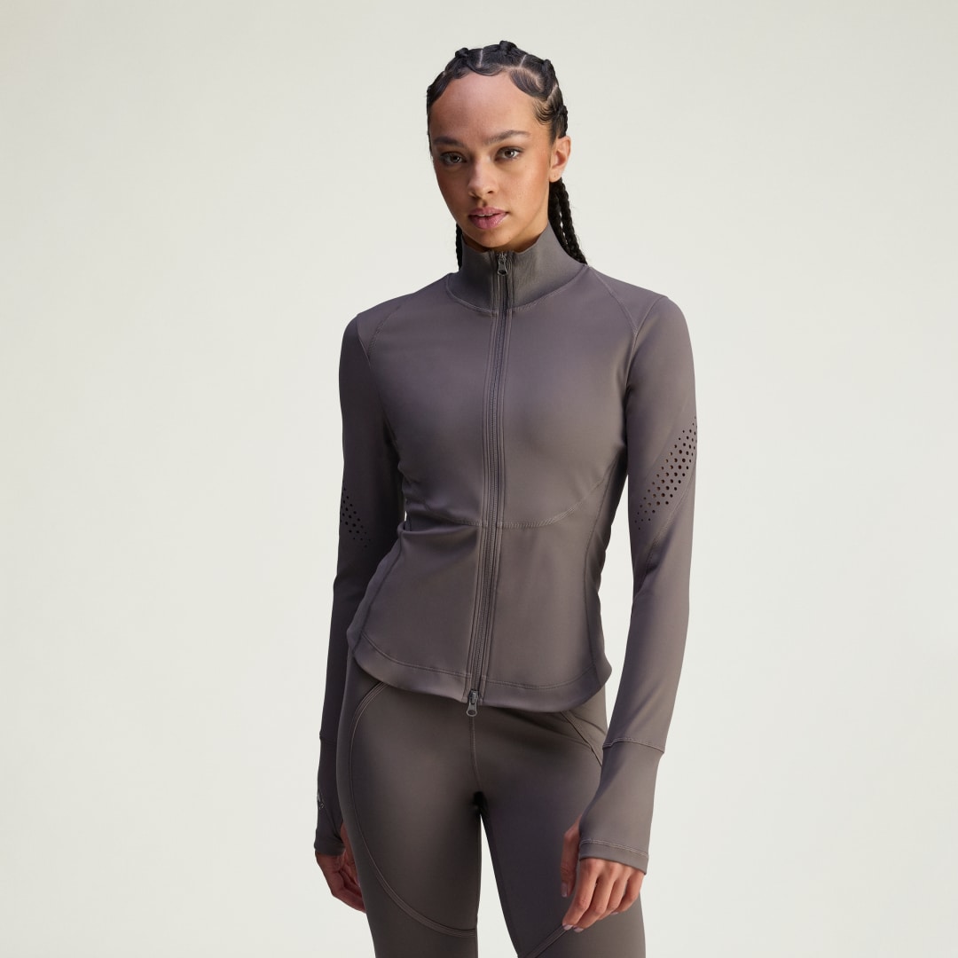 Яке adidas Performance Stella McCartney Perforated Training Jacket Сиво | JW4553, 0