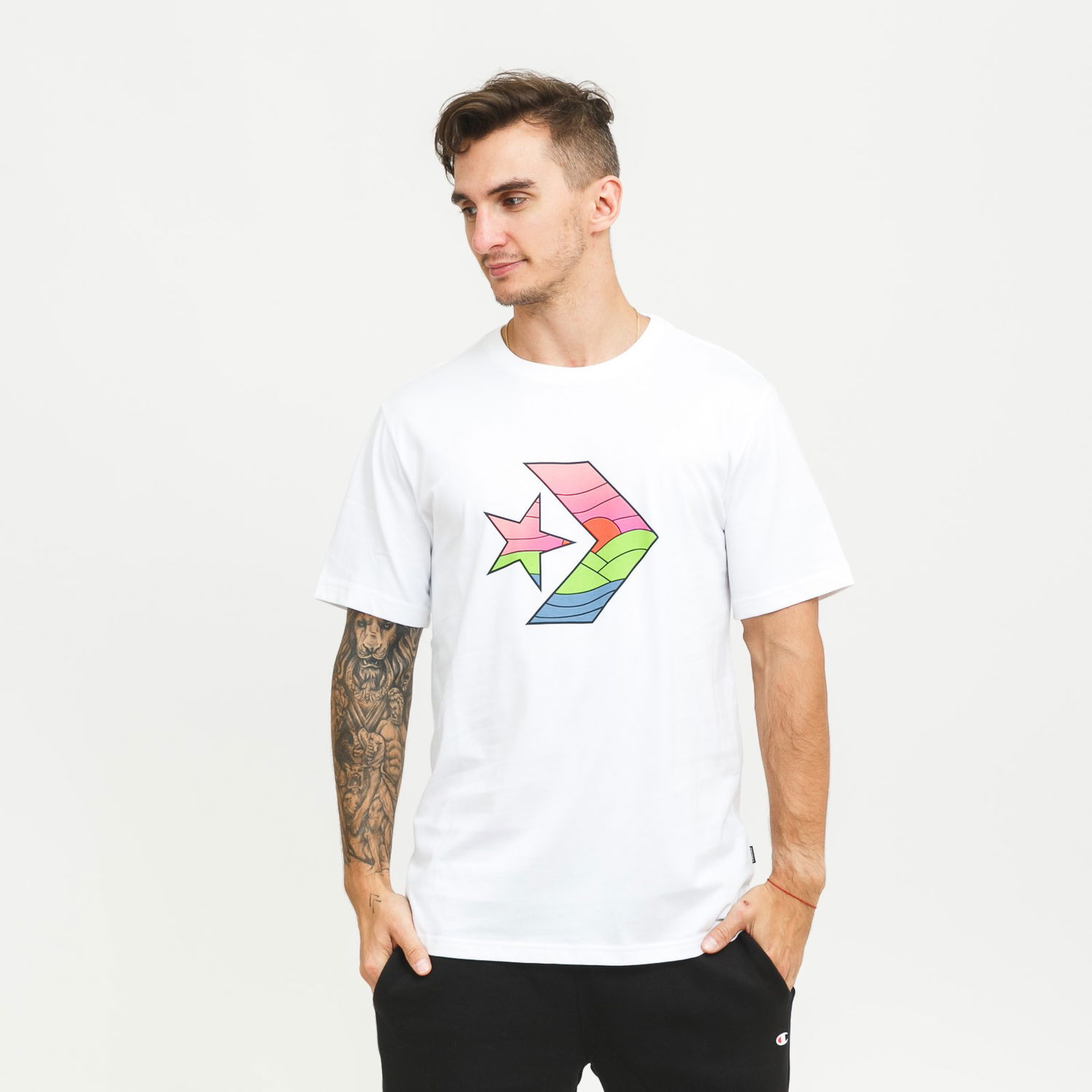Тениска Converse STAR CHEVRON SUNSET SHORT SLEEVE TEE Бяло | 10021515-A01, 0