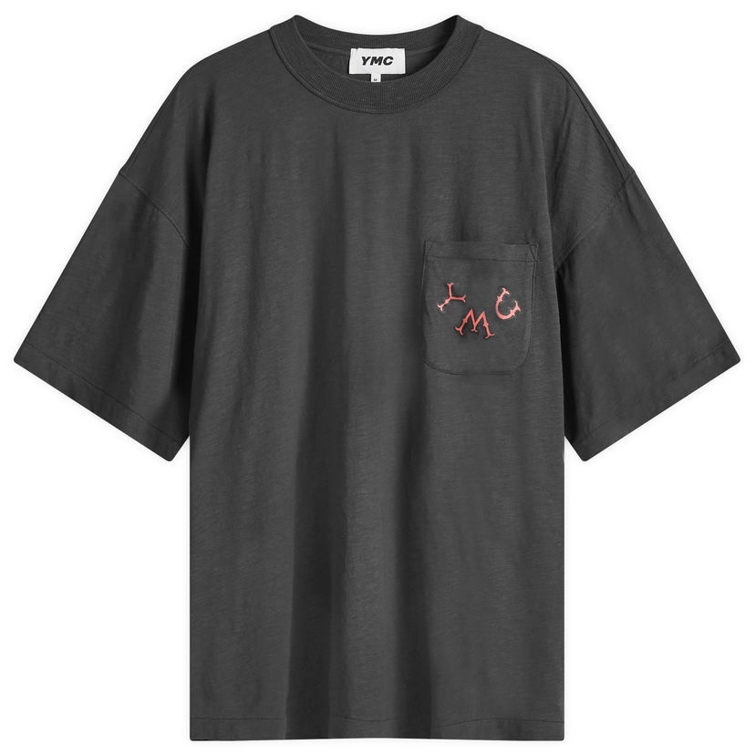 Тениска YMC Pocket Triple T-Shirt with Logo Patch Черно | P6XME-01