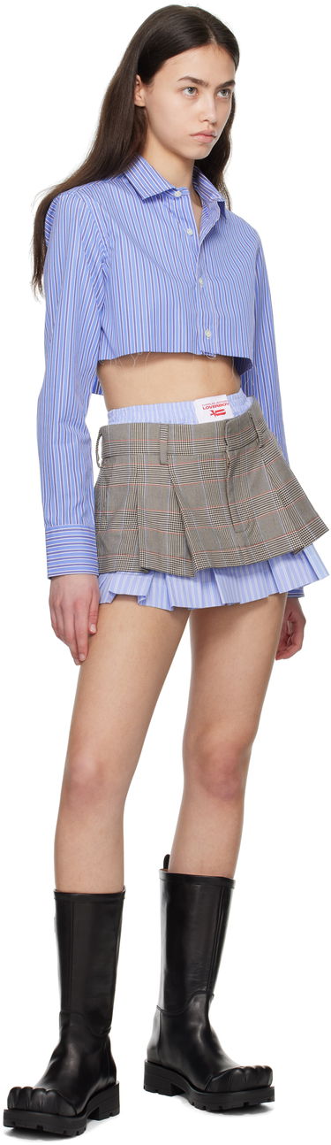Пола Charles Jeffrey Loverboy Charles Jeffrey LOVERBOY Aberdeen Pleated Miniskirt Синьо | 54050101, 3