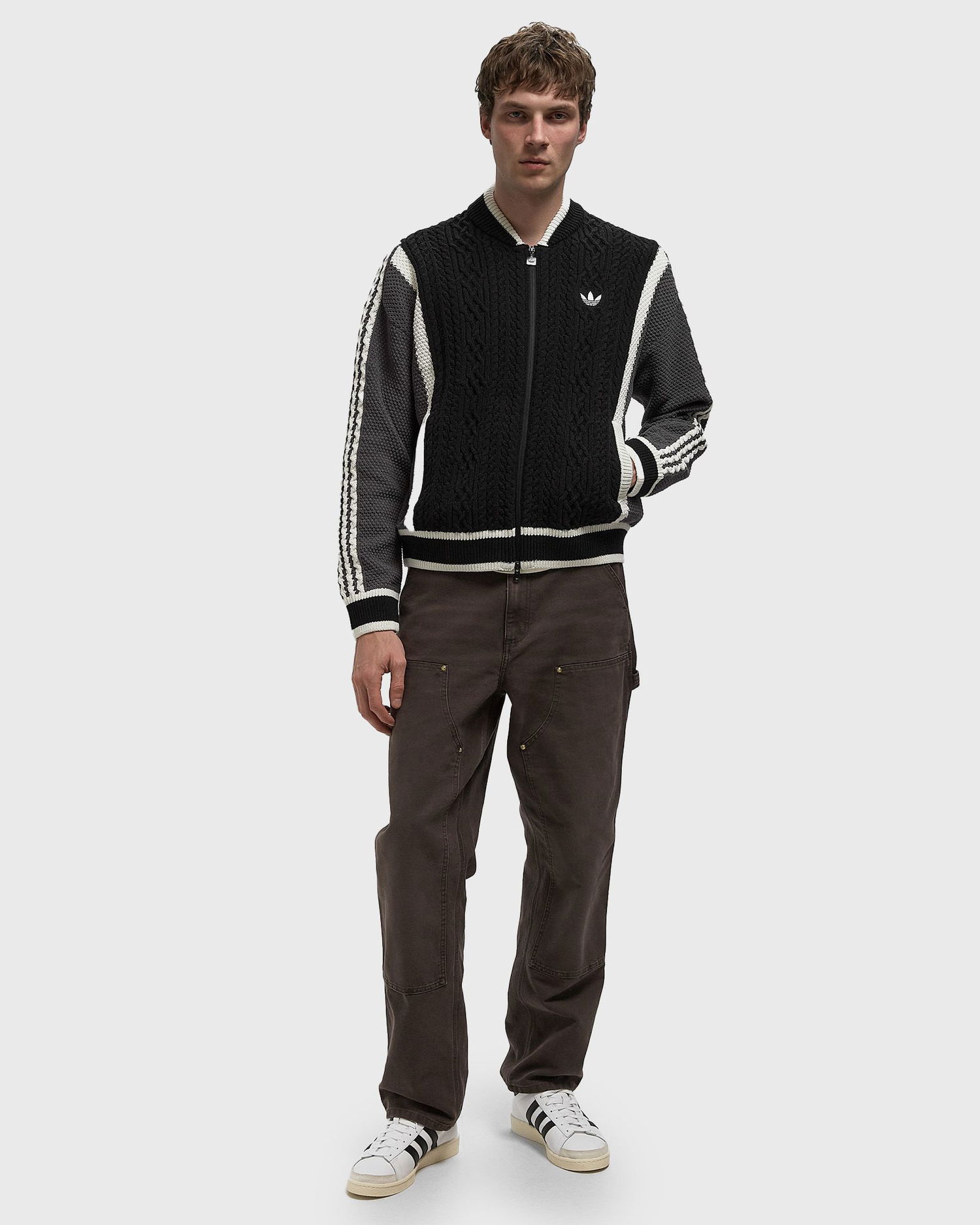 Пуловер adidas Originals WICONS Cable Knit Varsity Zip Cardigan Многоцветен | KS5437, 1
