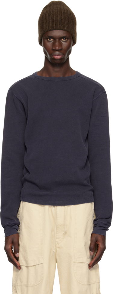 Тениска Entire Studios Entire Studios Thermal Long Sleeve T-Shirt Тъмно синьо | ES2260IN, 0