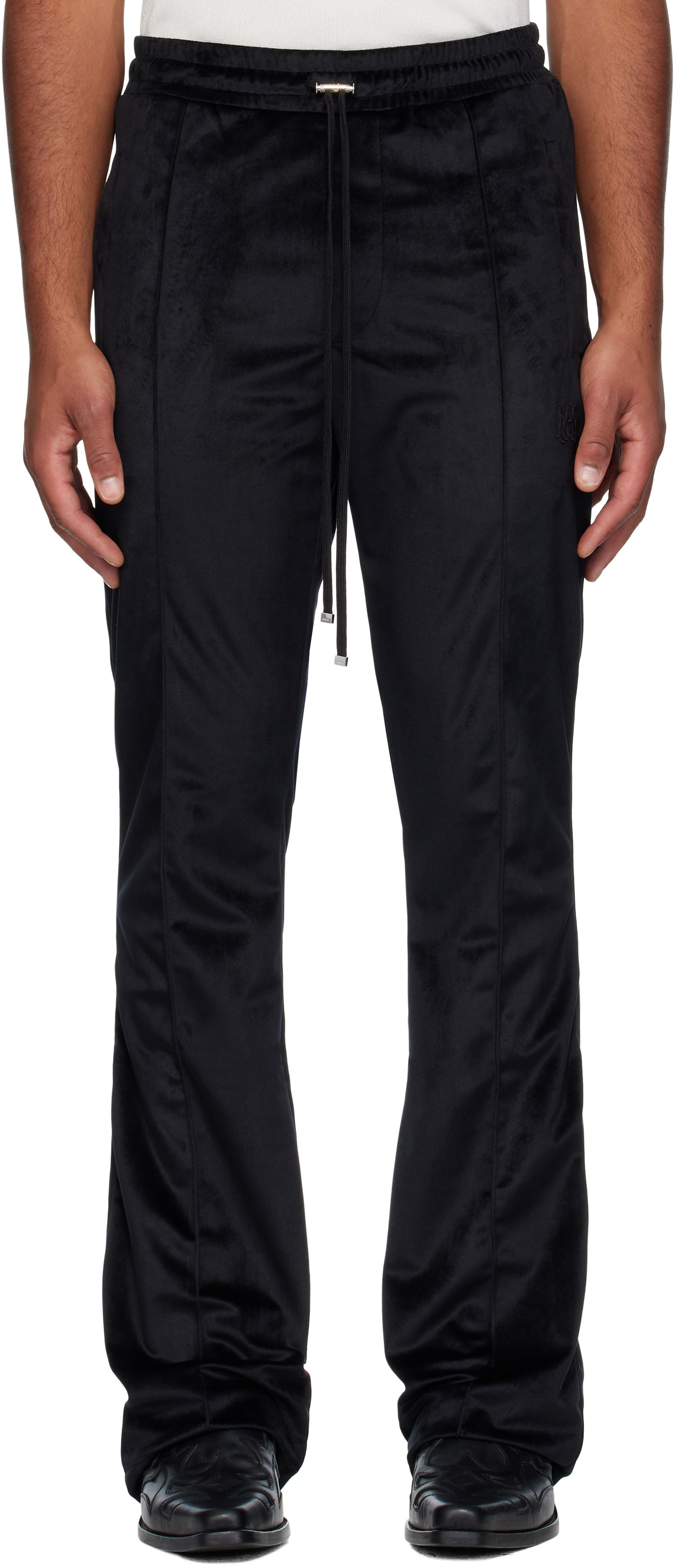 Спортни панталони AMIRI AMIRI Velvet Flare Track Pants Черно | AMPATP1023, 0
