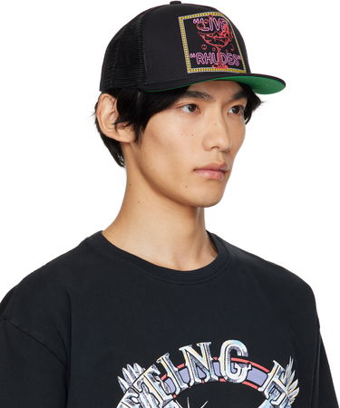 Шапка с козирка Rhude Rhude 'Live Rhudes' Trucker Hat Черно | RHPF25HA01747, 1