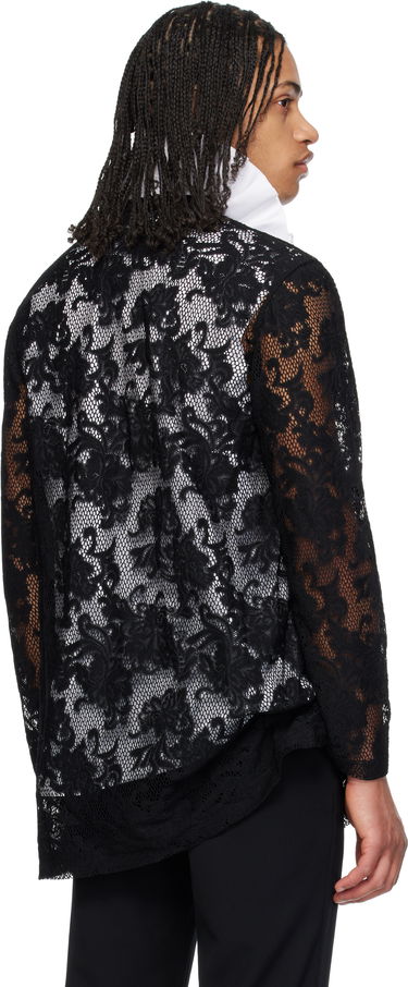 Риза Comme des Garçons Comme des Garçons Homme Plus Raschel Lace T-Shirt Черно | PO-T036-051, 2