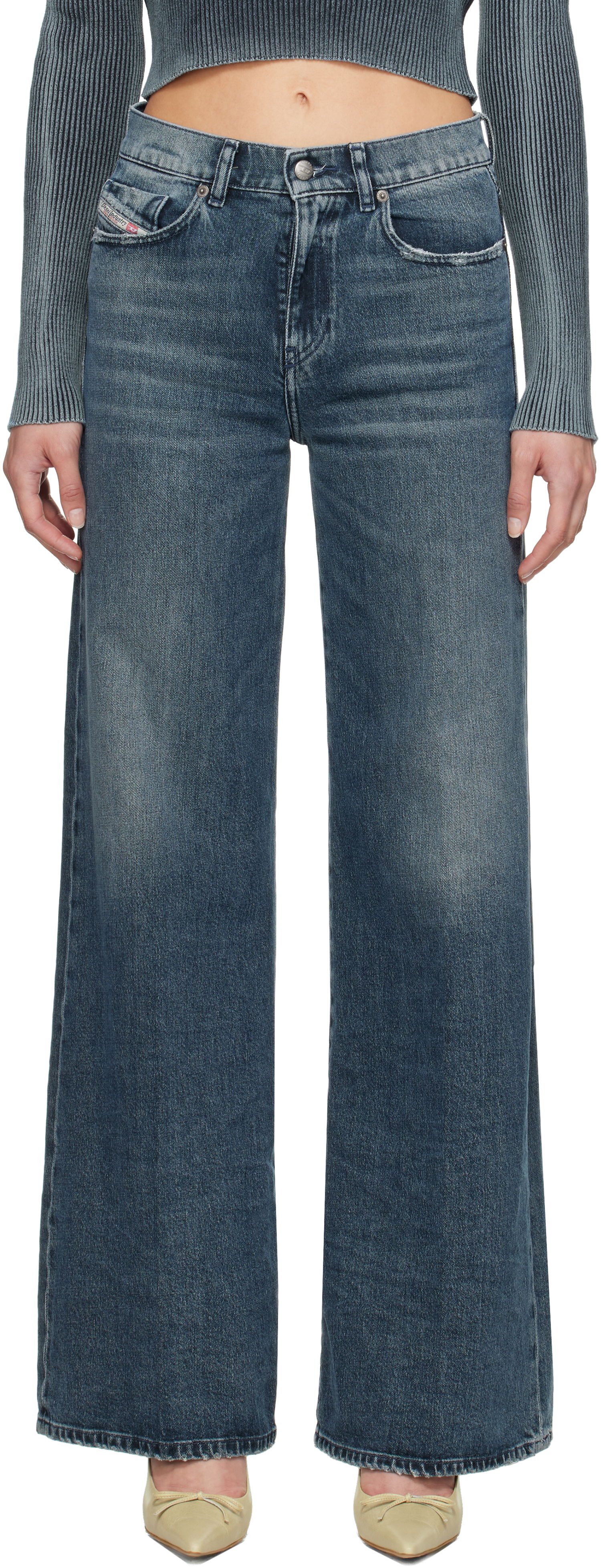 Дънки Diesel Diesel 1978 D-Akemi Flare Jeans Синьо | A03624 007Y7, 0