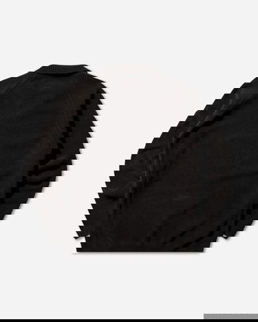 Пуловер C.P. Company Chenille Cotton Polo Lens Sweater Черно | 20CMKN118A-005687G 999, 2