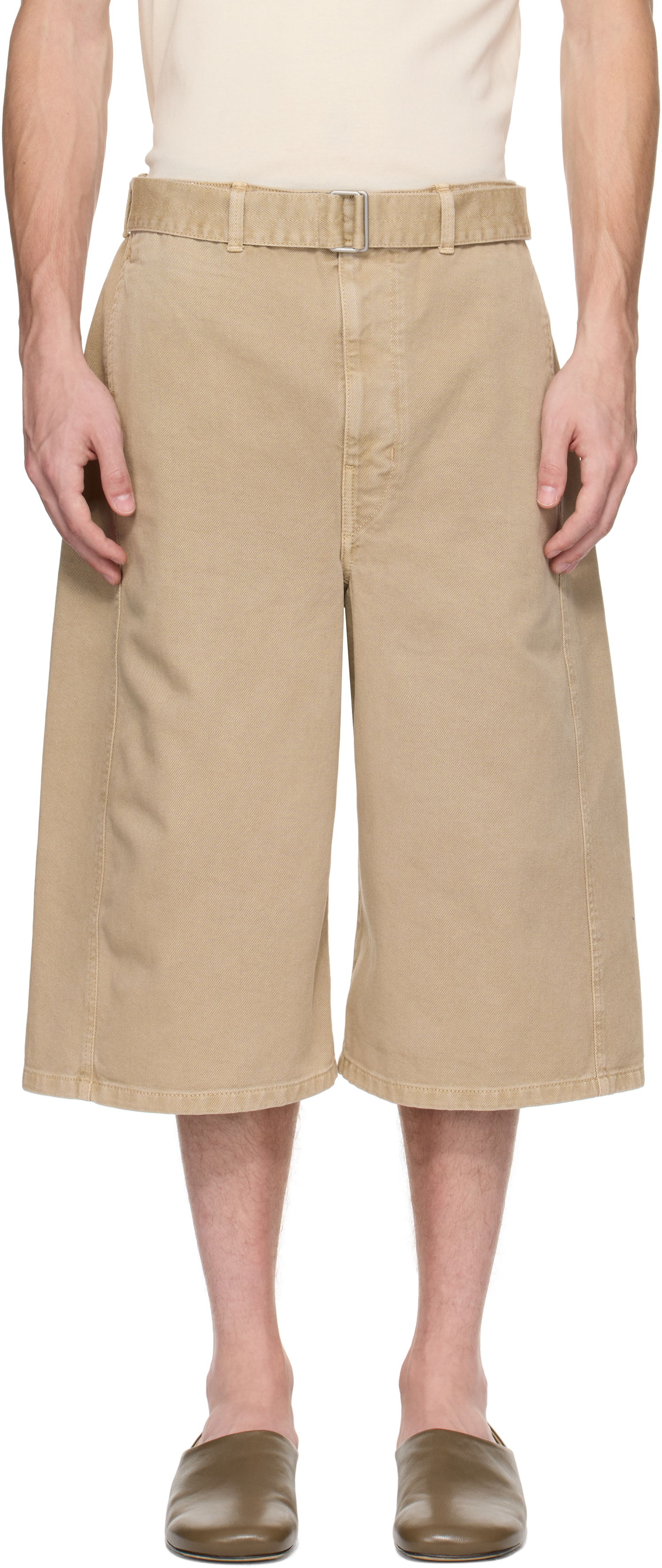 Къси панталони LEMAIRE Lemaire Twisted Denim Shorts Бежово | PA1107 LD1042, 0