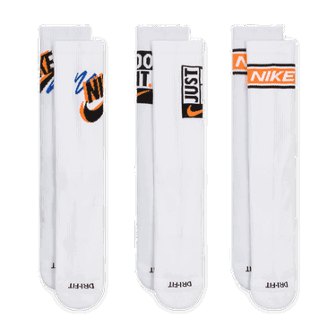 Чорапи Nike Everyday Plus Mid-Calf Socks (3 Pairs) Бяло | HJ9339-901, 3
