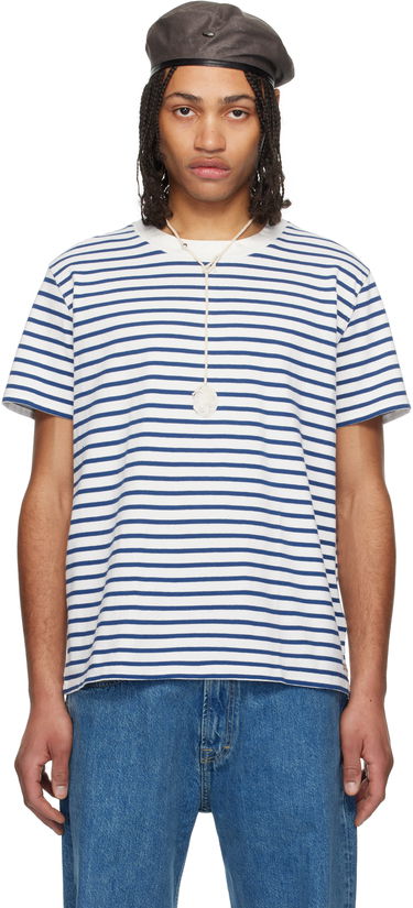 Тениска OUR LEGACY OUR LEGACY Bliss Striped T-Shirt Бяло | M2256BG, 0
