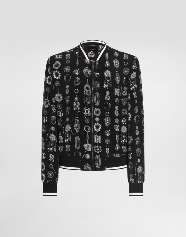 Jewel-print Marocain Crêpe Jacket