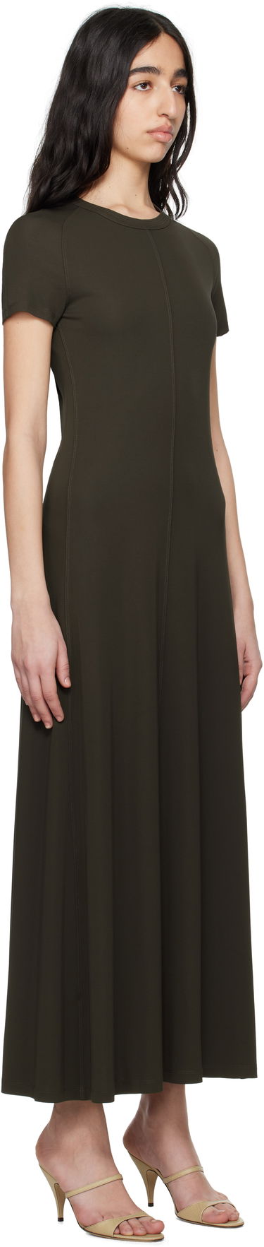 Pокля TOTEME TOTEME Fluid Maxi Dress Черно | 242-WRD1696-FB0162, 4