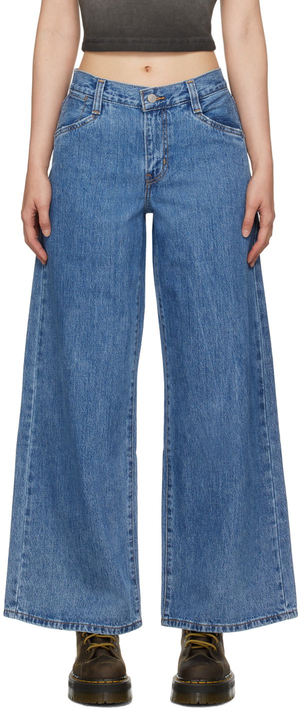 Панталони и дънки Levi's Blue '94 Baggy Wide Leg Jeans Тъмно синьо | A5929-0002, 0