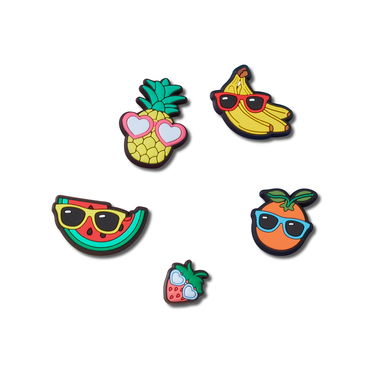 Значка Crocs Cute Fruit With Sunglasses Jibbitz Charms, 5 Pack Многоцветен | 10011409, 1