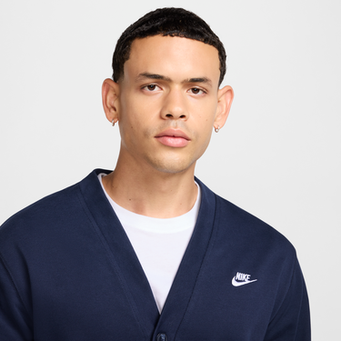 Пуловер Nike Club Cardigan Тъмно синьо | FN3898-451, 3