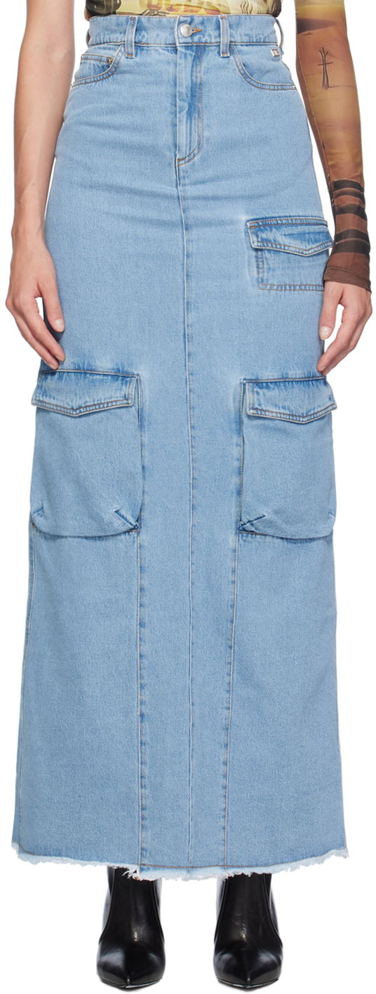 Пола GCDS Ultracargo Maxi Skirt Синьо | A2OW3201DA0, 0