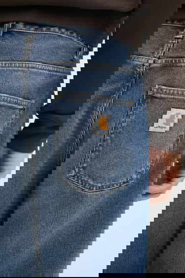 Дънки Carhartt WIP Newel Pant Washed Straight Fit Jeans Синьо | I029208.014L, 3