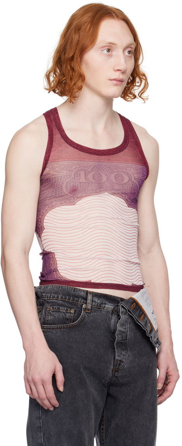 Потник Jean Paul Gaultier Sheer Tank Top Червено | 24/25-U-DB025-T515-300128, 1