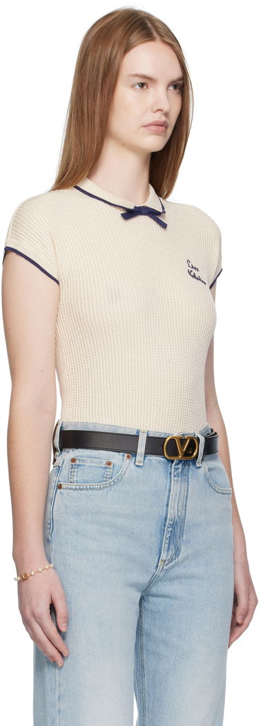 Тениски и потници Valentino Valentino Cotton Knit Top Бежово | 7B3KC66T9JV, 1