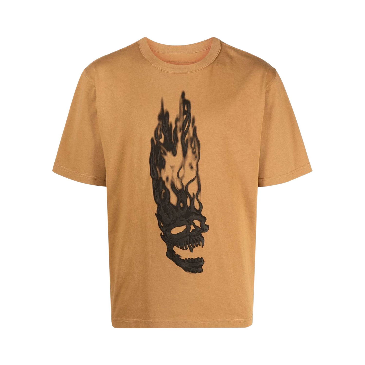 Тениска HERON PRESTON Flaming Skulls Tee Кафяво | HMAA032F22JER0016410, 1