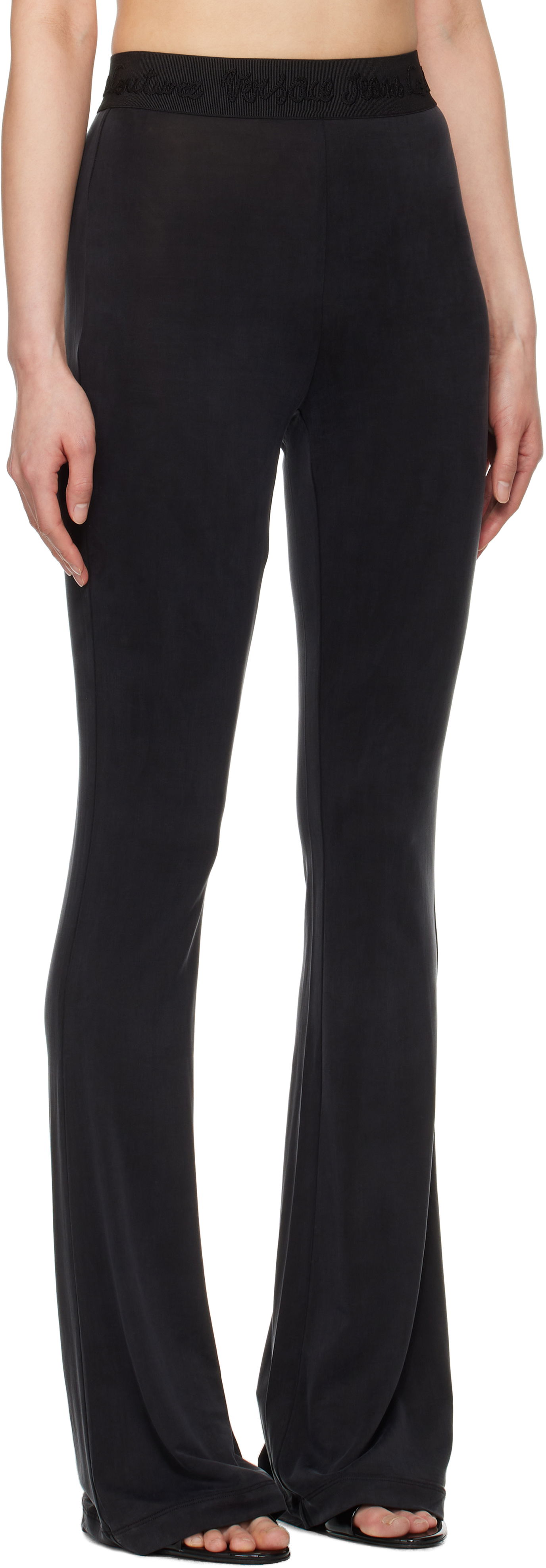 Панталони Versace Versace Jeans Couture Flared Leggings Черно | E78HAC107_EJ0190, 1