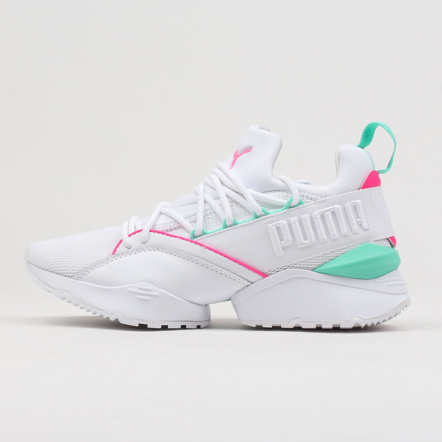 Кецове и обувки Puma Muse Maia Street 1 Wn's white - knockout pink Бяло | 367355 02, 1