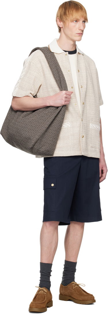 Риза Drôle de Monsieur Drôle De Monsieur 'La Chemise Tweed' Button-Up Shirt Бежово | G-SH216-CO186-BG, 3