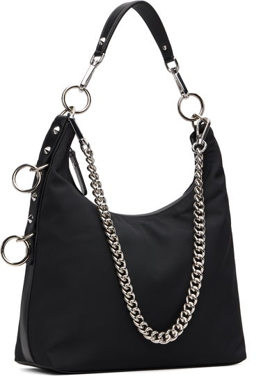 Дамска чанта R13 Small Chain-Link and Studded Hobo Bag Черно | R13WA062-A010, 1