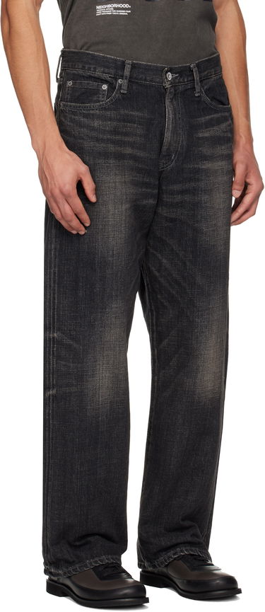 Дънки Neighborhood Washed Denim DP Wide Jeans Черно | 252XBNH-PTM04, 1
