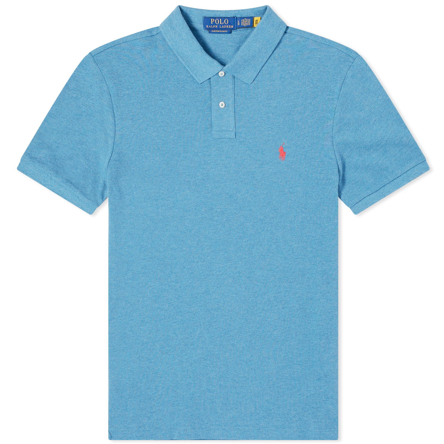 Поло тениска Polo by Ralph Lauren Custom Fit Polo Shirt Синьо | 710680784366, 0