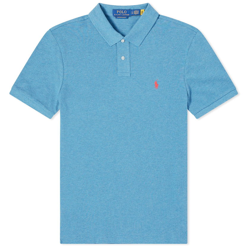 Поло тениска Polo by Ralph Lauren Custom Fit Polo Shirt Синьо | 710680784366