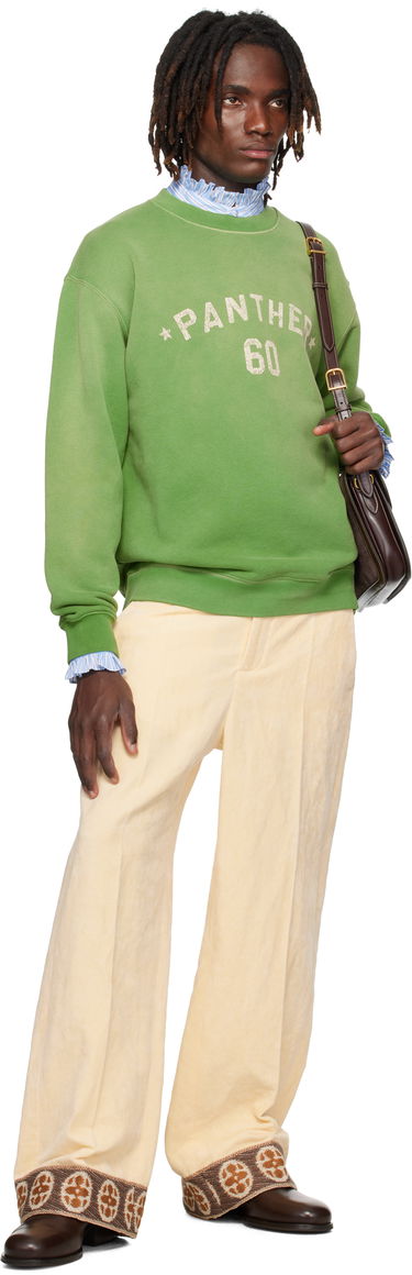 Суитчър Valentino Valentino 'Chez Valentino' Print Cotton Sweatshirt Зелено | 7V3MF29NAYH, 3