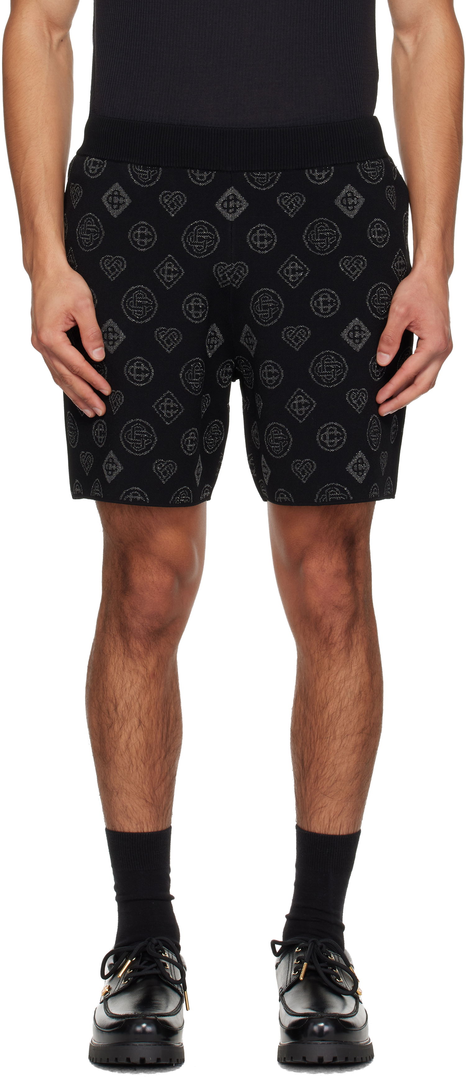 Къси панталони Casablanca City Jacquard Shorts Черно | M-AW25-KW-1107-01, 0