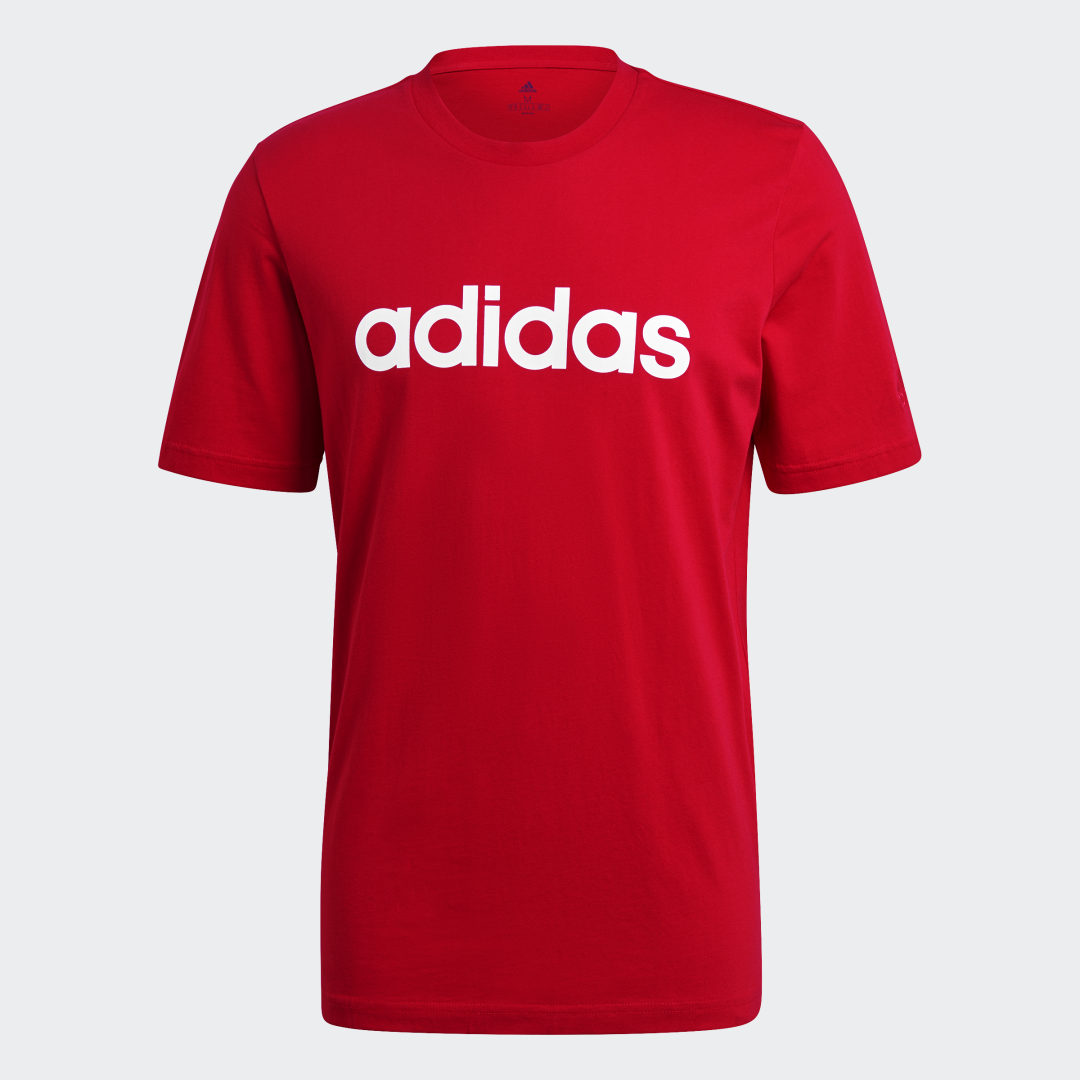 Тениска adidas Performance Sportswear Essentials Embroidered Linear Червено | GL0061, 0