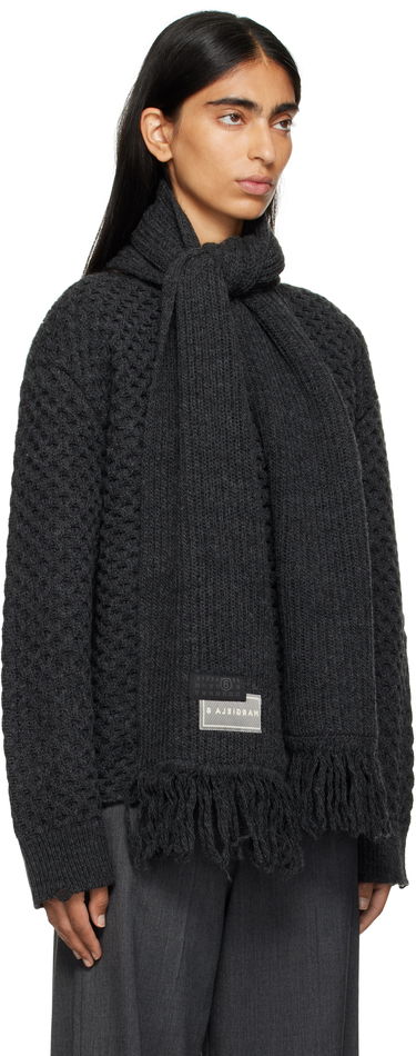 Пуловер Maison Margiela MM6 Maison Margiela Knit Sweater with Scarf Сиво | S52HL0049 M13132, 1