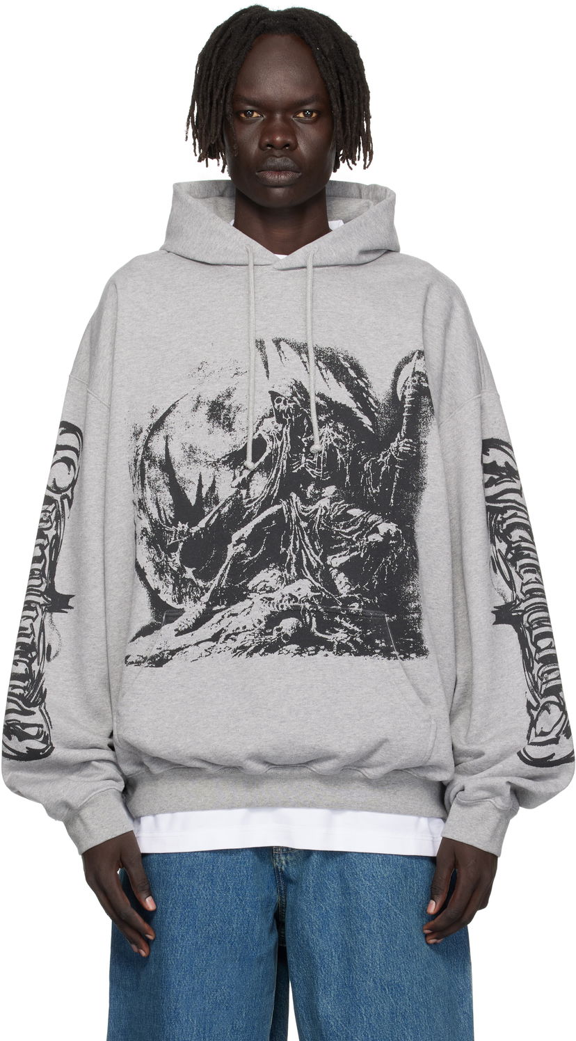 Суитчър VETEMENTS Vetements Goth Oversized Hoodie Сиво | UH76HD800G