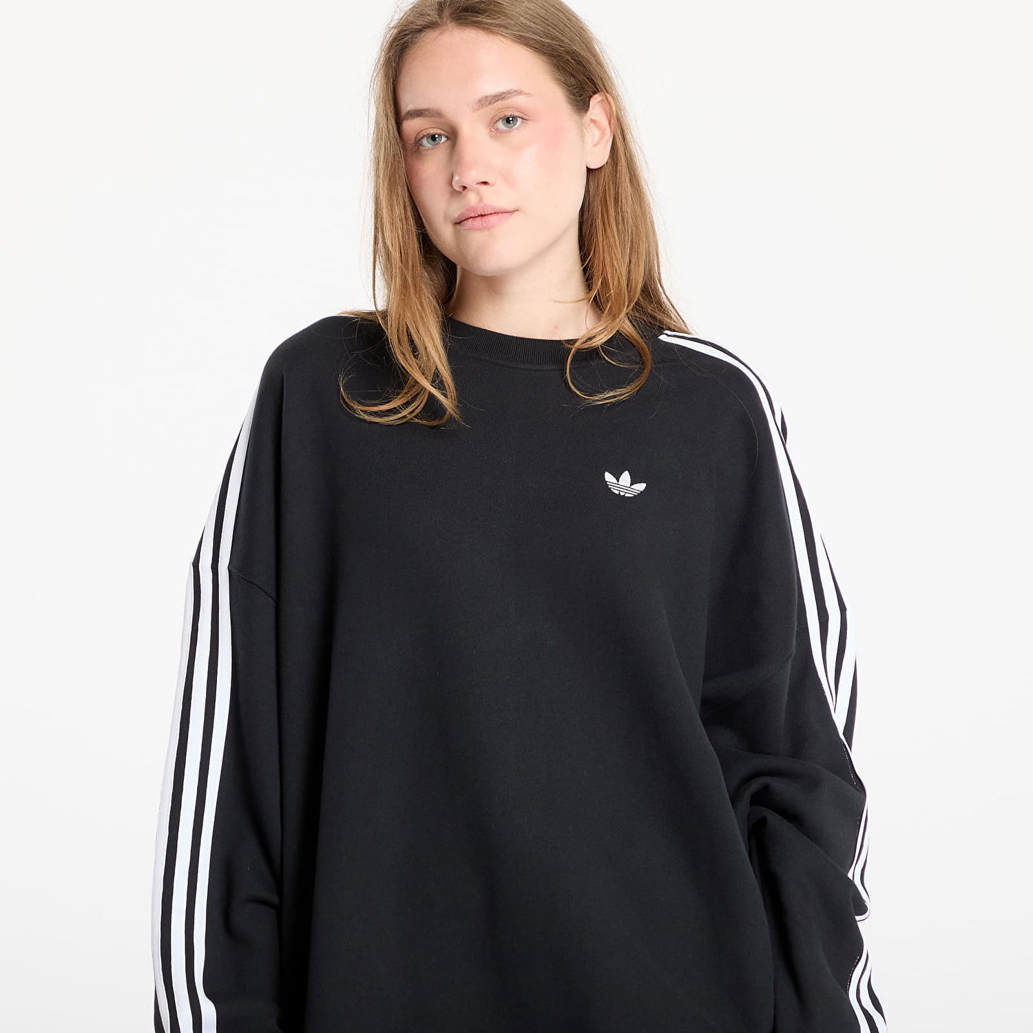Суитчър adidas Originals Adicolor 3-Stripes Adilenium Sweatshirt Черно | JX5285, 1