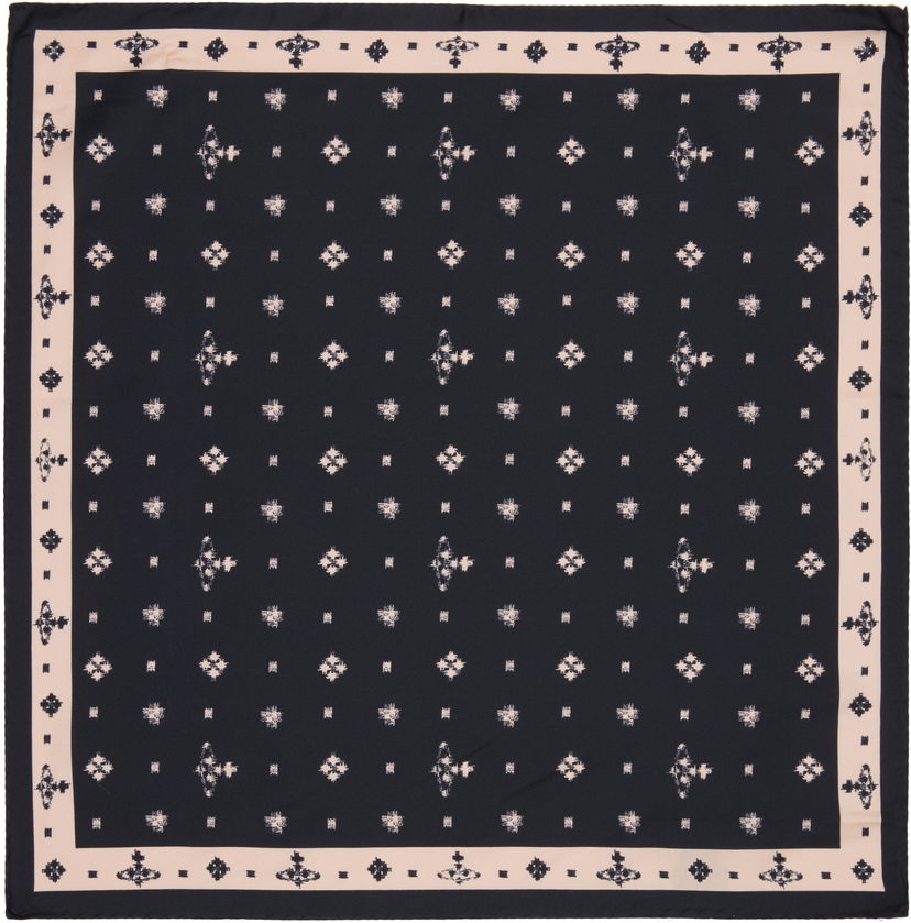 Шал Vivienne Westwood Vivienne Westwood Ikat Pocket Square Scarf Черно | 8103014X-W01AE-
