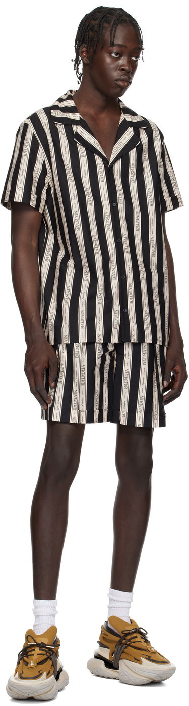 Риза Balmain Striped Shirt Черно | EH1HN065CF80, 3